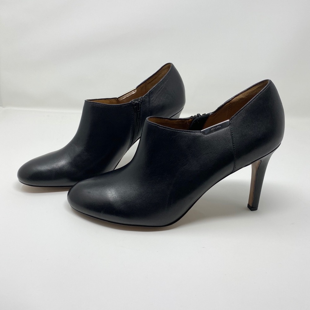 Coach Black Leather Seneca Booties